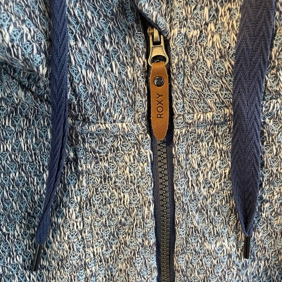 Roxy Womens Doe Zip-Up Hoodie Sweatshirt in Blue - Picture 5 of 7